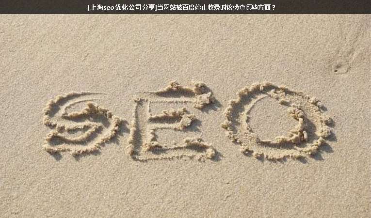[上海seo優(yōu)化公司分享]當(dāng)網(wǎng)站被百度停止收錄時(shí)該檢查哪些方面？